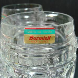 Bormioli ボルミオリ ビアジョッキ ビール ITALY イタリア製 3客セット 未使用の画像2