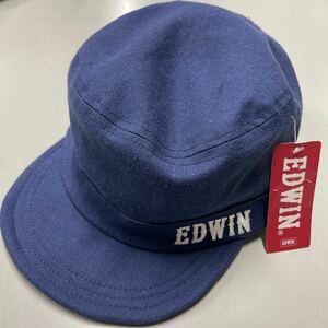 エドウィン EDWIN ワークキャップ ネイビー 紺色 未使用 フリーサイズ 帽子 CAP