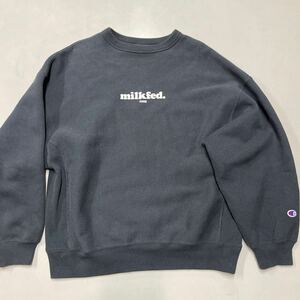 Champion MILKFED スウェット プルオーバー M ビッグシルエット オーバーサイズ チャンピオン ミルクフェド ドロップショルダー トレーナー