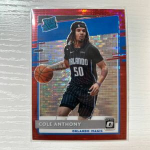 2020-21 Panini Donruss Optic Cole Anthony Red Disco prizm