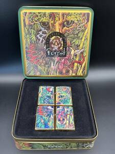 (9391)ZIPPO/ジッポー MYSTERIES OF THE FOREST/ミステリーオブザフォレスト　着火未確認　経年保管/現状品