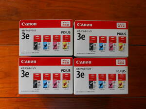 【純正】Canon BCI-3e・4色マルチパック4箱　期限切れ