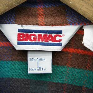 希少 80s BIG MAC ビッグマック 長袖 ネル ウエスタン シャツ ヴィンテージ マルチ カラー 201Oの画像5