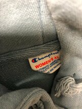 Champion チャンピオン レディース ワンポイント刺繍入り プルパーカー 水色 ライトブルー 大きいサイズ XL_画像2