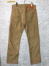 Levi's 513 リーバイス メンズ ストレッチ コーデュロイ クロップドパンツ 29×32 ベージュ コットン他_画像2