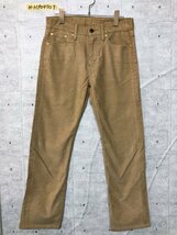 Levi's 513 リーバイス メンズ ストレッチ コーデュロイ クロップドパンツ 29×32 ベージュ コットン他_画像1