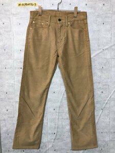 Levi's 513 リーバイス メンズ ストレッチ コーデュロイ クロップドパンツ 29×32 ベージュ コットン他