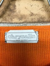 chrysalis レディース ヘンリネック イタリア製 リブニットセーター オレンジ 綿他　　_画像2