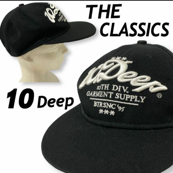 THE CLASSICS キャップ 帽子 F 刺繍ロゴ 10Deep ブラック系