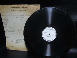 ★☆TEST PRESSING SP盤レコード Schumann Traumerei 直径：約27.5cm 中古品☆★[5856] 