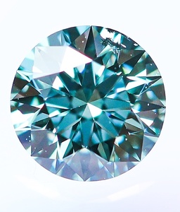 【１００円～】0.306ｃｔ 天然ダイヤ FANCY GREEN BLUE（トリート）SI1