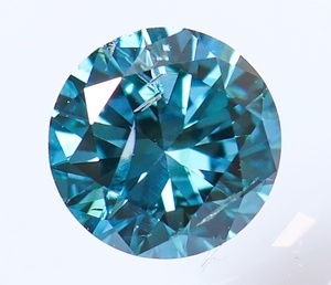 【１００円～】0.313ｃｔ 天然ダイヤ FANCY GREENISH BLUE（トリート）I1