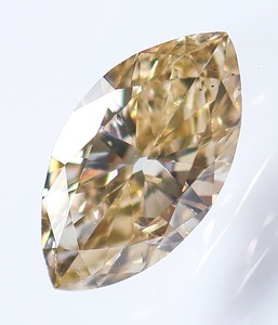 【１００円～】0.781ｃｔ 天然ダイヤ FANCY LIGHT YELLOWISH BROWN（ナチュラルカラー）SI2 MQカット