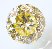 【１００円～】1.101ｃｔ！天然ダイヤ LIGHT BROWNISH YELLOW（ナチュラルカラー）SI1 POOR_画像1