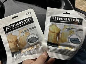 2袋セットSlendertone スレンダートーン 腹筋ベルト 専用パット 交換パッド ダイエット 健康 運動 筋トレ