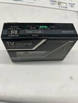 SANYO　サンヨー　ラジオ　カセットプレーヤー　MR-JJ7　TV sound　通電　レトロ_画像3