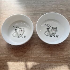 Alien Pet ペットボウル 猫 食器 フードボウル 陶器　餌入れ 【2個】