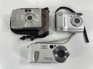 【ジャンク】デジカメ ３台セット まとめ売り Canon IXY DIGITAL 200 PC1012 / Nikon COOLPIX E5600 / SONY DSC-P2