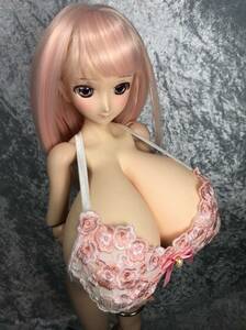 即決！！☆銀猫Plus☆ Doll用 マンモ５０極乳＋ＤＤ～ＤＤdy、　ブラセットＳ　花レースピンク