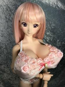 即決！！☆銀猫Plus☆ Doll用 マンモ６０張乳,マンモ６０垂乳　共通サイズ＋ＤＤ～ＤＤdy、 ブラセットＳ　花レースピンク