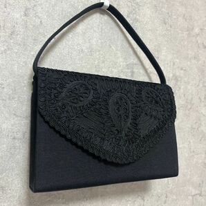 黒 フォーマル ハンドバッグ 美品 和装バッグ ブラックフォーマルバッグ 阪神百貨店