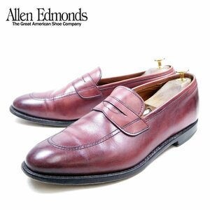 11D表記　29cm相当　Allen Edmonds　Lake Forest　アレンエドモンズ　レイクフォレスト　ペニーローファー　コイン　ワイン/24.2.14/P171