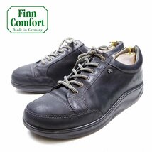 9表記　27m相当　Finn Comfort　フィンコンフォート　SOHO　ソーホー　レザーシューズ　ブラック /24.2.15/P191_画像1