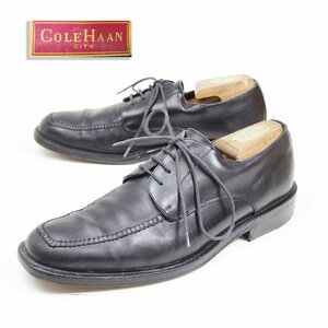 10-1/2 D表記　28.5cm相当　COLEHAAN　コールハーン　Uチップ　革靴　外羽根　ドレスシューズ　レザー　黒　ブラック　/24.2.16/P202