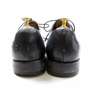 英国製 8G表記 26cm相当 Barker バーカー ウィングチップ メダリオン 革靴 レザーシューズ イングランド製 黒 24.2.28/P245の画像6