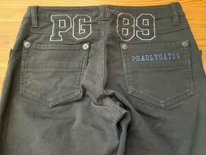 PEARLY GATES ゴルフパンツ 黒 ブラック 2サイズ パーリーゲイツ ストレッチパンツ 63-66センチ GOLF ゴルフウェア