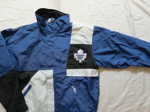 [ old clothes NHL TORONTO MAPLE LEAFS nylon jacket L blue ] ice hockey Toronto Canada Toronto Maple leaf s