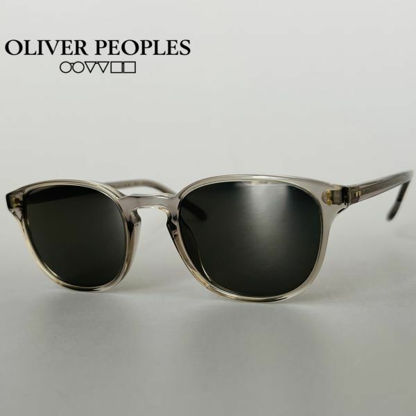 サングラス◆Oliver Peoples◆オリバーピープルズ ビンテージ ボストン【未使用】グレー ミラーレンズ キーホールブリッジ フルリム めがね