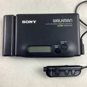 k227 SONY WALKMAN WM-FX85 ソニー ウォークマン ポータブル カセット プレイヤー ブラック リモコン 当時物 動作せず ジャンク 中古