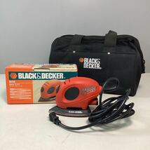 y22101 BLACK＆DECKER サンダーポリッシャ マウス KA150 研磨 面取り サビ取り ポリッシュマシン 電動工具 コード式 通電確認済 中古_画像1