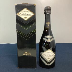 y2516 CHAMPAGNE Cuvee Gourmet BRUT RESERVE シャンパン キュベ フランス パリ産 古酒 洋酒 長期保管品 未開栓 箱付き