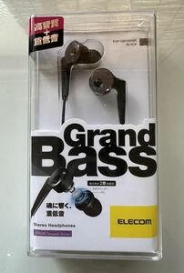 ELECOM Grand Bass ステレオヘッドホン　EPH-GB100ABK