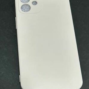 c-569 iphone12 ケース アイフォン12 カバー 耐衝撃 指紋防止 スマホケー マット感 液体シリコン レンズ保護 ソフト (ホワイト)
