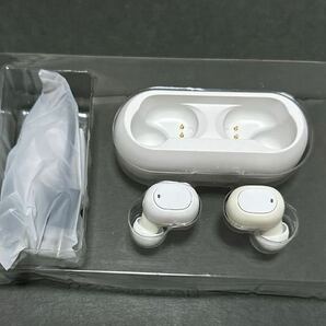 c-635 QCY T1C ワイヤレスイヤホン Bluetooth5.0 TWS Plus マイク付き IPX4 防水 両耳 片耳 ホワイト GRFD-SWE03の画像2