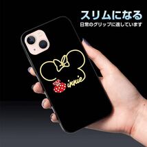 c-563 キャラクター iPhone13用 ケースカップル マウス スマホケースケース ガラス背面＋TPUバンパー 軽量 黄変防止 耐衝撃_画像7