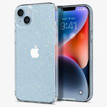 c-570 Spigen iPhone14Plus ケース TPU ソフトケース キラキラ ラメ入り 米軍MIL規格取得 黄ばみ無し (クリスタル・クオーツ)_画像1