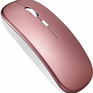 c-603 Bluetooth5.1 Bluetoothデュアルモードワイヤレスマウス、2.4Gマウス、充電式、サイレント、省エネ、高感度、3DPI(Rose gold)
