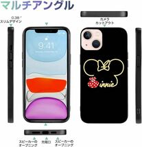 c-563 キャラクター iPhone13用 ケースカップル マウス スマホケースケース ガラス背面＋TPUバンパー 軽量 黄変防止 耐衝撃_画像4