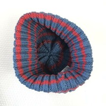 スタンレーインターナショナル★ニット帽【サイズフリー/Blue×red/ボーダー】knit/hat/cap◆CB64_画像3