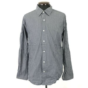 TOMMY HILFIGER★長袖シャツ【Mens size -M/ダークグレー×ホワイト/ストライプ】Tops/Shirts◆BH102