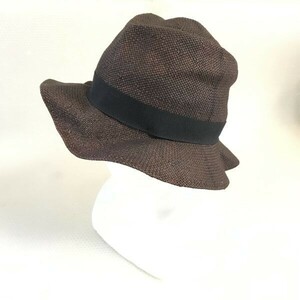 Made in Italy★HATS&DREAMS★中折れ帽/ペーパーハット/紙【サイズフリー/茶/Brown】hat/cap◆CB118