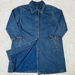 大きいサイズ◆XL◆希少 90s DENIM&CO デニムアンドコー デニムコート チェスター ロング ヴィンテージ インディゴ 古着vintage ジャケット