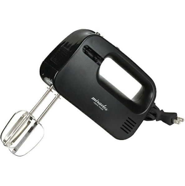 【未使用】パール金属 ミラクルス 電動 ハンドミキサー (B&B) D-1130 ブラック 黒 保証書付 調理器具 泡立て器