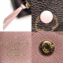 ★極美品★LOUIS VUITTON ルイヴィトン モノグラム ポルトフォイユ・ヴィクトリーヌ ローズ・バレリーヌ 三つ折り財布 コンパクト M62360_画像8