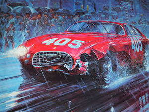 ミッレミリアアートプリント　SIGNED NUMBERED ART PRINT FERRARI 340 Mille Miglia1951 Gigi Villoresi写真 サイン　雑誌と証明書付き　