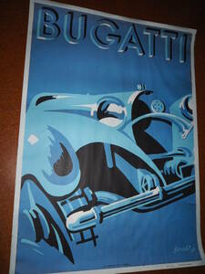 大きなブガッティ　BUGATTIポスター　1932年の復刻版　限定no.184/250部 　フレンチブルー